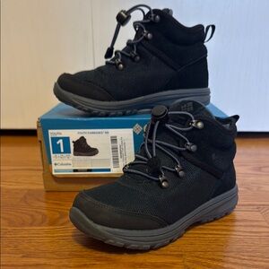 Columbia Kids Black Hiking Boots